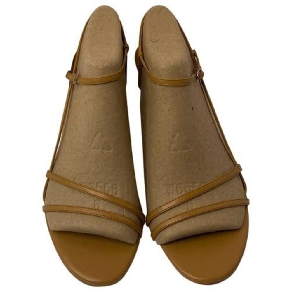 MARC FISHER QUINNE STRAPPY SANDALS DARK NATURAL 6M
